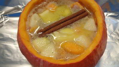 каша в тыковке веселый хэллоуин