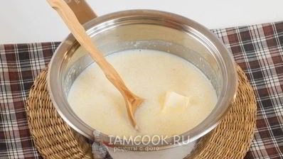 кукурузная каша на воде с молоком