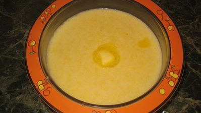 кукурузная каша с бананом