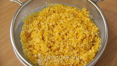 кукурузная каша с нектарином