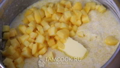 кукурузная каша с нектарином