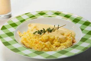 Кукурузная каша с тыквенным кремом