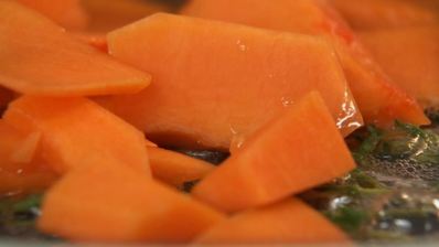 кукурузная каша с тыквенным кремом