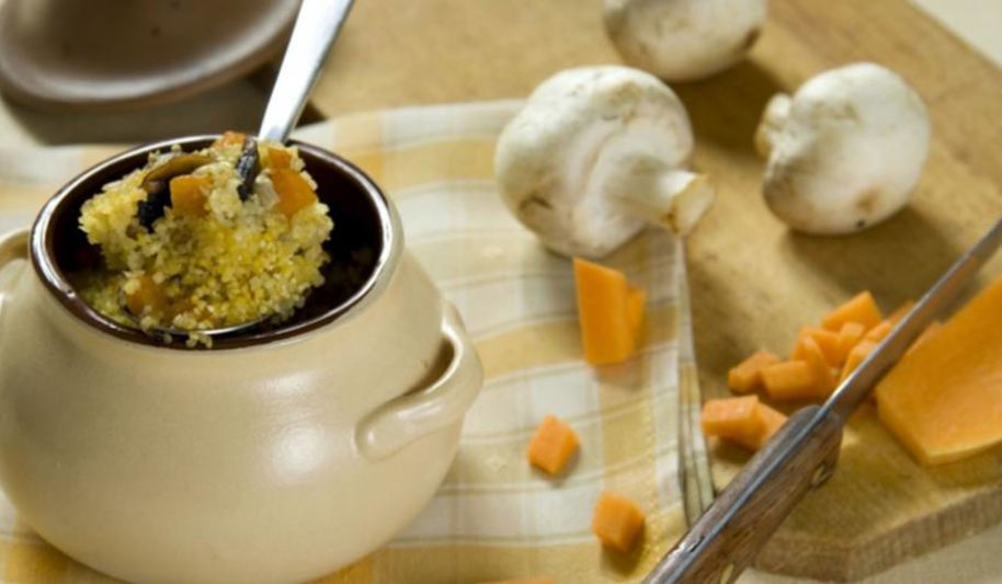 Рецепт кукурузной каши с тыквой и грибами