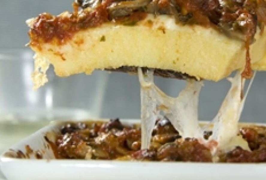 Полента с грибами и шафраном