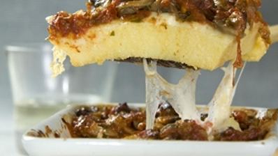 полента с грибами и шафраном