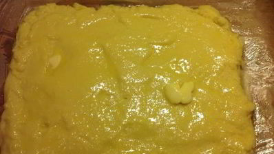 полента, запеченная с помидорами