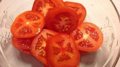 полента, запеченная с помидорами