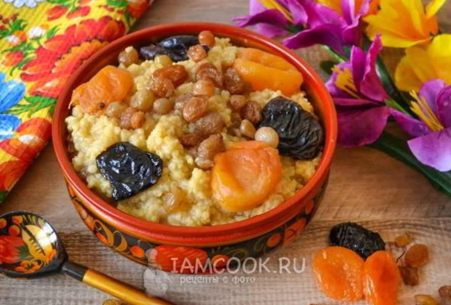 Кутья из пшена с сухофруктами
