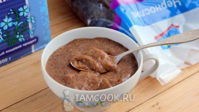 льняная каша с черносливом