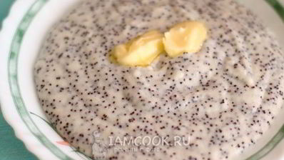 манная каша на молоке с маком