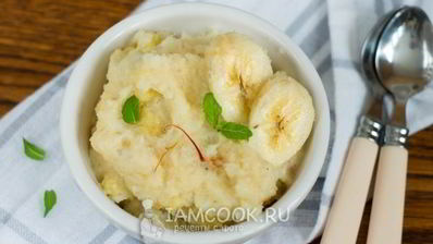 манная каша с бананом