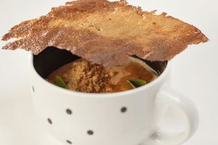 Манная каша с соленой карамелью