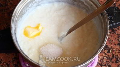 молочная каша из риса и манки