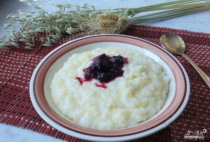 Молочная каша из риса и пшена