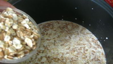 мультизлаковая молочная каша с яблоком