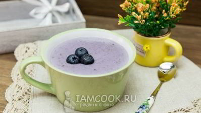 овсяная каша с черникой