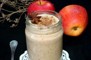 Карамельно-яблочная десертная овсянка