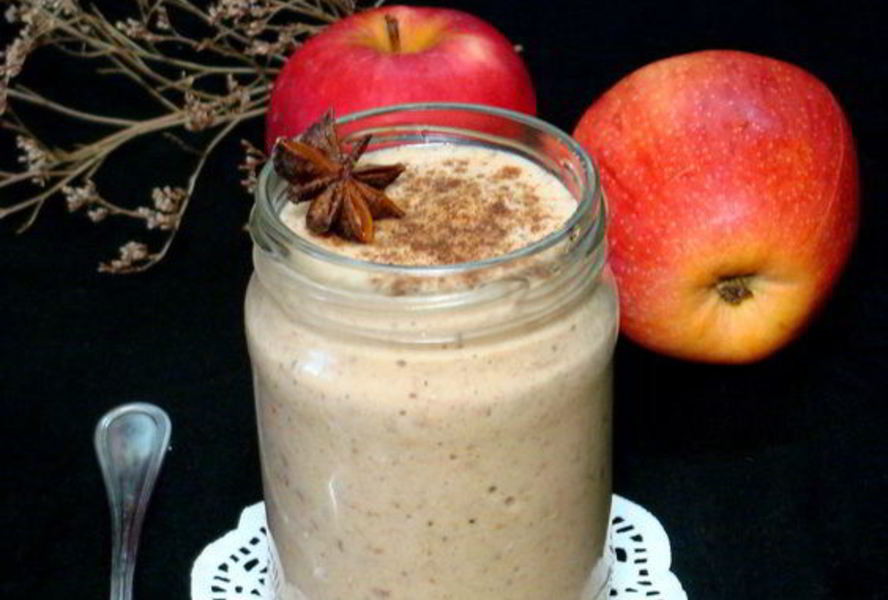 Карамельно-яблочная десертная овсянка