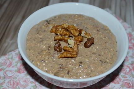 Ленивая овсянка с черносливом