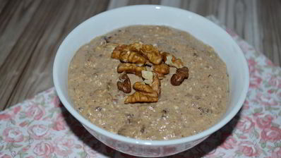 ленивая овсянка с черносливом