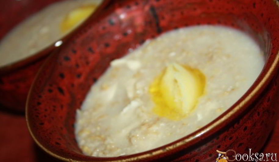 Рецепт овсяной каши с курочкой и топленым сливочным маслом