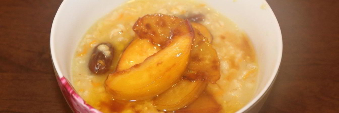 Овсяная каша с нектаринами