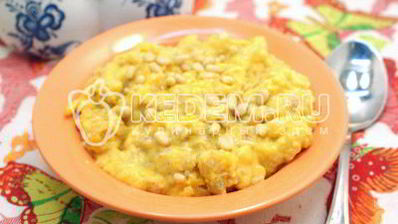 овсяная каша с тыквой и кедровыми орешками