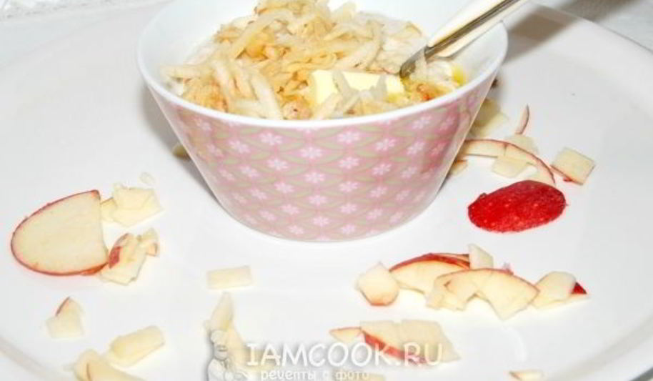 Рецепт овсяной каши с яблоками
