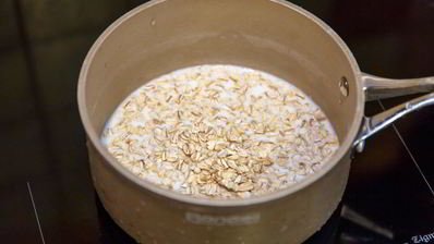 овсянка с медово-ореховой пастой