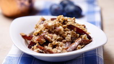 овсянка с медово-ореховой пастой