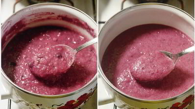 взбитая овсяная каша с ягодами