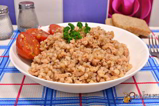 Каша перловая с куриным фаршем