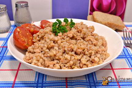 Каша перловая с куриным фаршем