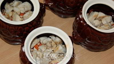 перловая каша с курицей и овощами