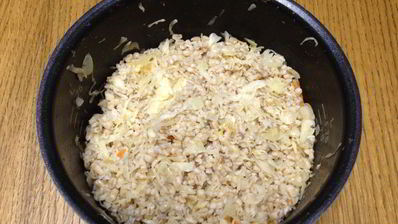 перловая каша с квашеной капустой