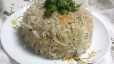 перловая каша с квашеной капустой