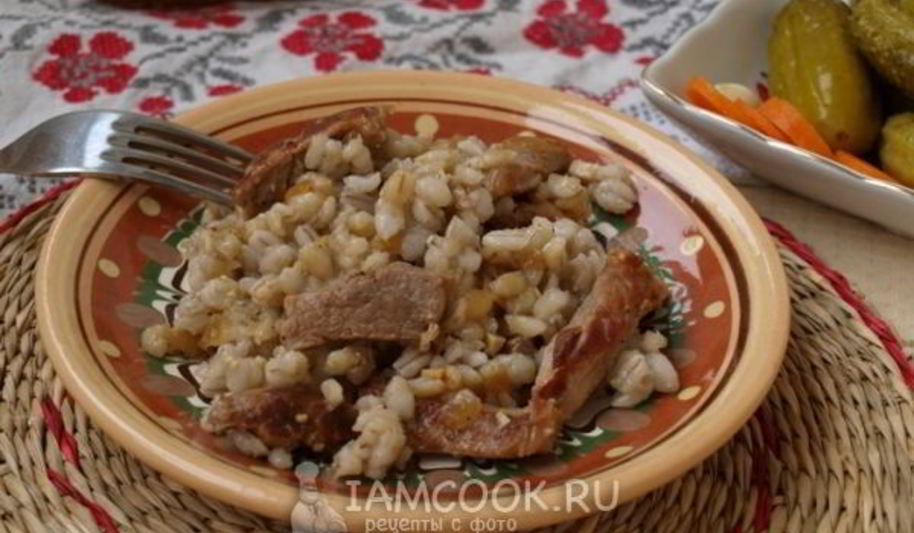 Рецепт перловой каши с мясом