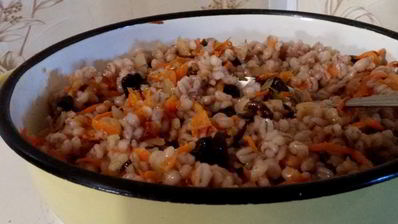 перловая каша с опятами