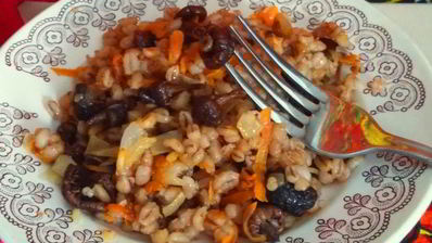 перловая каша с опятами