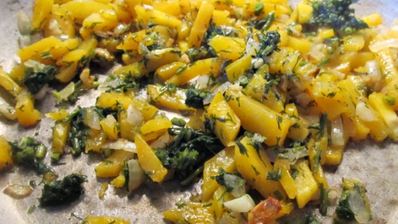 перловая каша с тыквой и чесноком