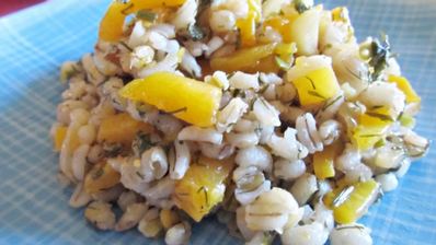 перловая каша с тыквой и чесноком