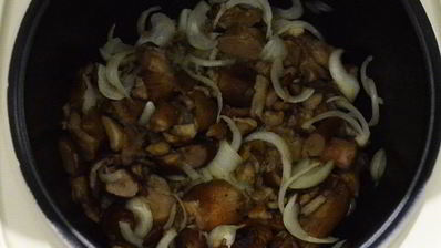 перловка с белыми грибами