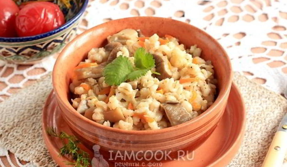 Рецепт перловки с грибами и луком