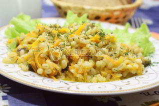 Перловка с грибами в мультиварке