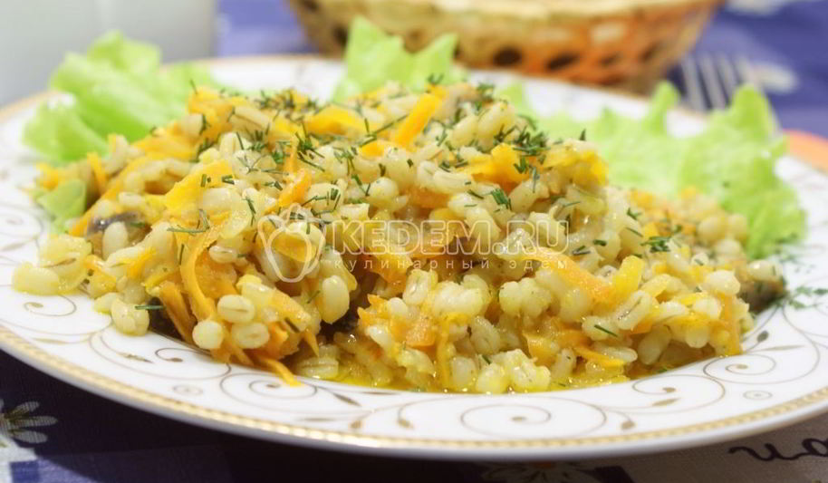 Рецепт перловки с грибами в мультиварке