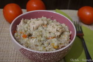Перловка с курицей в мультиварке