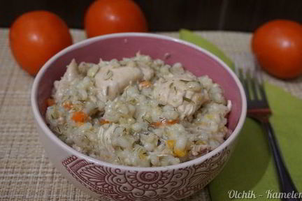 Перловка с курицей в мультиварке