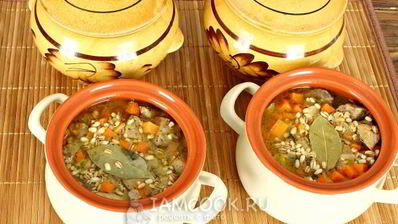 перловка с мясом в горшочке в духовке