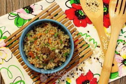 Перловка с тушенкой в мультиварке